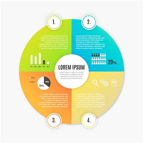 Infografía de diagrama circular degradado Vector Gratis