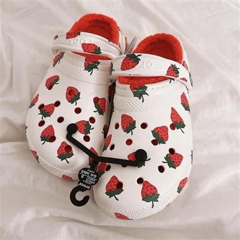 Classic Lined Vacay Vibes Crocs Strawberry Crocs Depop