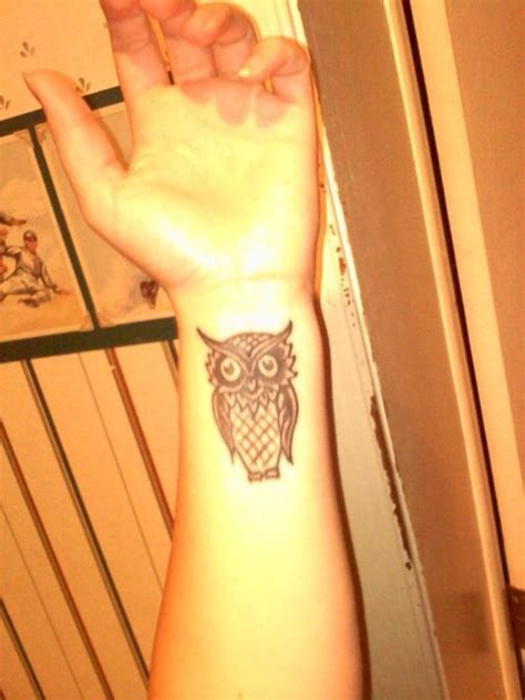 Attractive Owl Wrist Tattoos Design Wrist Tattoo Pictures