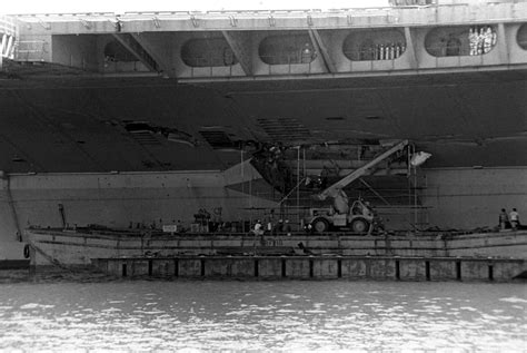 A View Of Damage Caused To The Port Amidships Section Of The Aircraft