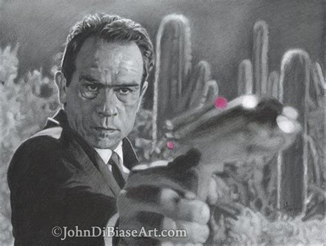 Drawing Print of Tommy Lee Jones as Agent K in "Men In Black" Old Men ...