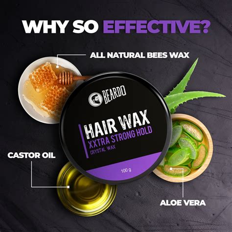 Beardo Hair Wax Xxtra Stronghold Crystal Wax For Ultimate Styling Beardo India