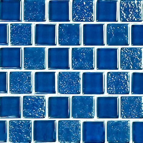 Blue 1 X 1 Glass Mosaic Tile Ss82323b1 Signature Series Aquablu Mosaics