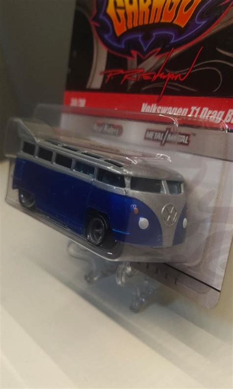 Hot Wheels Phil S Garage Volkswagen T Drag Bus Grey Blue Chase