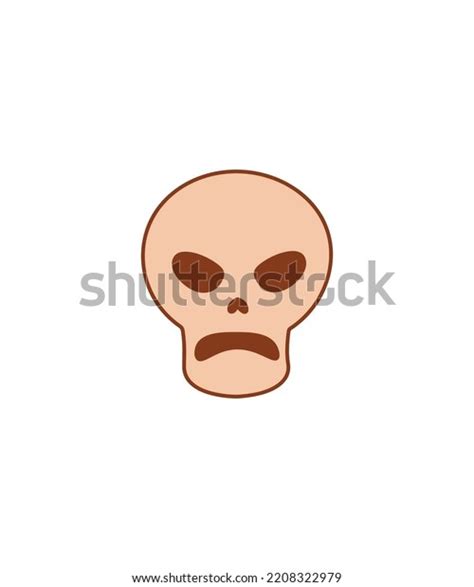 Human Skulls Isolated Vector Illustration Halloween Stock Vector