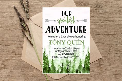 Adventure Baby Shower Invitation - Our Greatest Adventure | Bobotemp