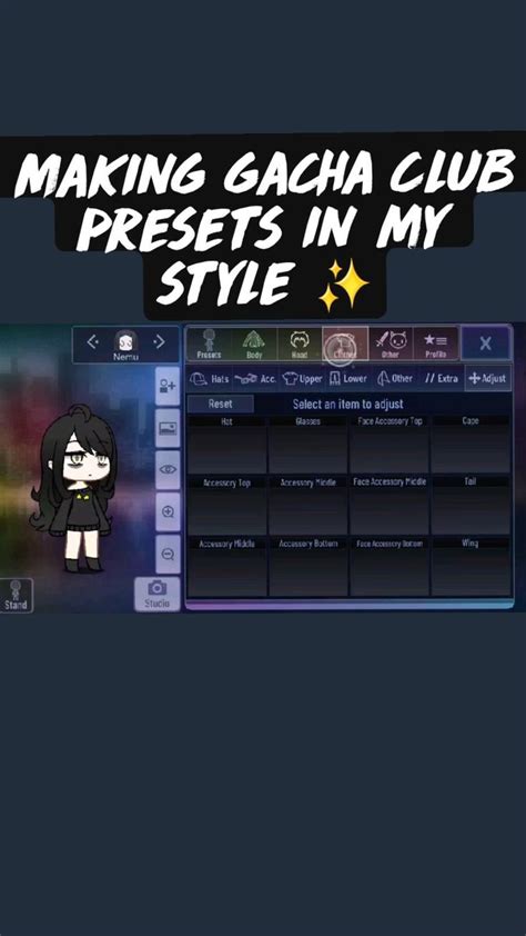 Making gacha club presets in my style ️