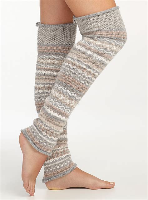 Wintery Jacquard Legwarmers Lemon Womens Leg Warmers Shop Online