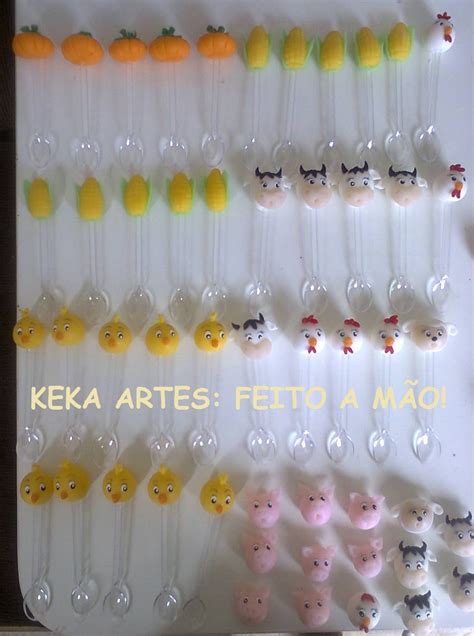 KEKA ARTES FEITO A MÃO Mini colher Fazendinha