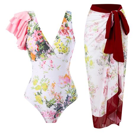 Vintage bikini dam i ett stycke baddräktsklänning i två set XL Fyndiq