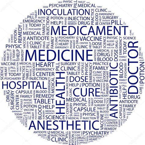 Medicine Word Collage On White Background — Stock Vector © Studiom1