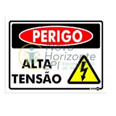 Placa Perigo Alta Tensão NR10 ABNT NBR 13434 1 200 CIMM