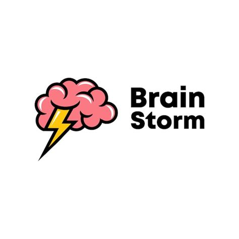 Premium Vector Brainstorm Vector Icon Idea Brain Storm Lighting Power