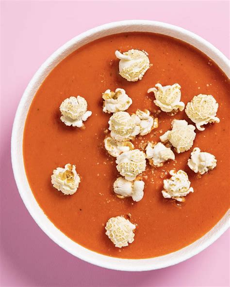 Tomato Soup With Popcorn Croutons — Bite Me More