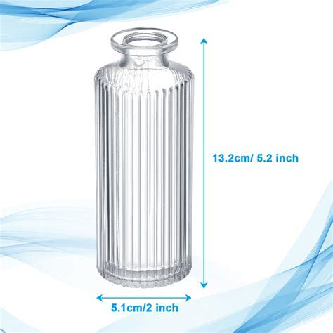 Jspupifip Pcs Glass Bud Vases Clear Vases For Centerpiece Glass