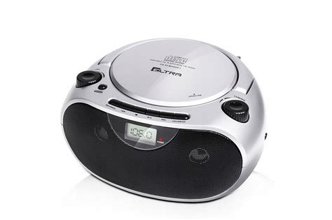 RADIOODTWARZACZ FM BOOMBOX CD USB SD SREBRNY ELTRA ERLI Pl