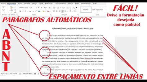 Word Formatar Parágrafos Espaçamento entre Linhas Normas ABNT