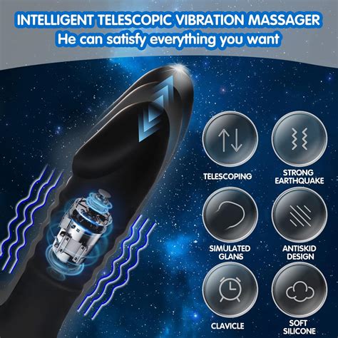 Thrust Anal Plug Vibrator With Remote Control Male Sex Toy Thrust