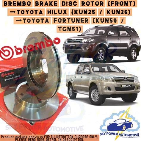 BREMBO TOYOTA HILUX KUN25 KUN26 FORTUNER KUN50 TGN51 297mm