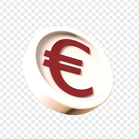 3d ilustración euro moneda icono dinero 3d render Archivo PSD Premium