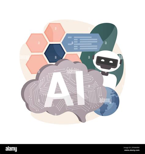 Artificial Intelligence Abstract Concept Vector Illustration Stock