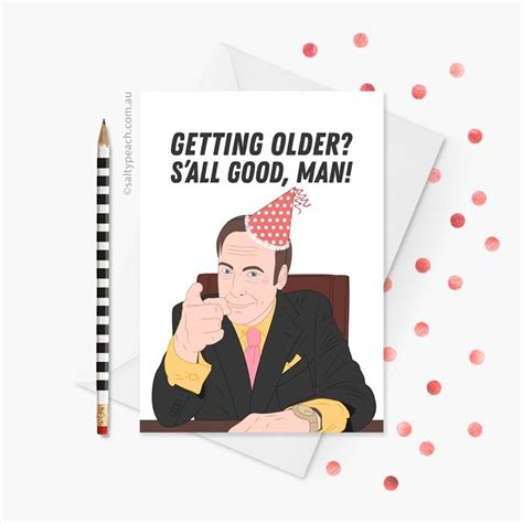 Better Call Saul Birthday Card Salty Peach Cards Better Call Saul