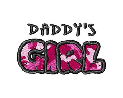 Camo Daddys Girl Machine Embroidery Design Etsy