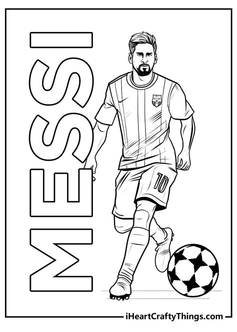 Messi Coloring Pages In Coloring Pages Messi Coloring Pages