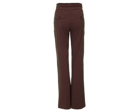 Travel Broek Flared Dark Brown Stretchshop Nl