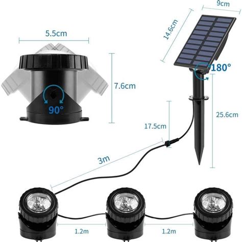 Lampes Solaires De Bassin Projecteurs Led Submersibles Rgb Lampe