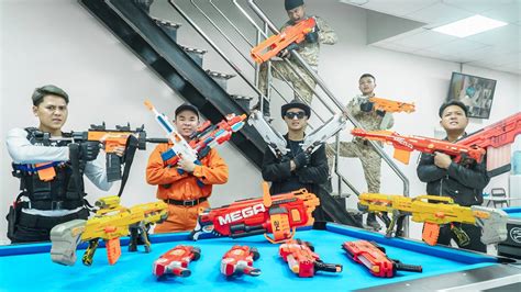 Nerf Guns War Team Seal Battleground Nerf Guns Attack Boss With Red