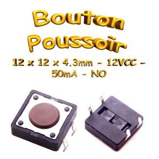 Bouton Poussoir Ma No X Mm Pin Souder