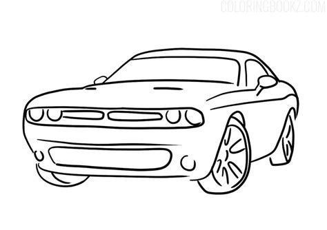 Printable Coloring Pages Of A 2019 Dodge Hellcat Challenger - EmilyteWeber