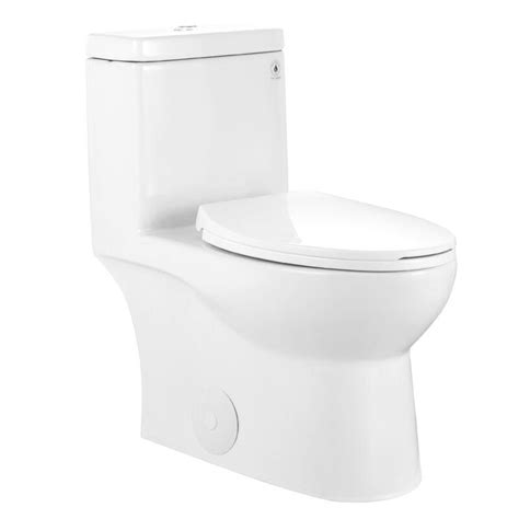 Ally Dual Flush Elongated One Piece Toilet With Glazed Surface Seat