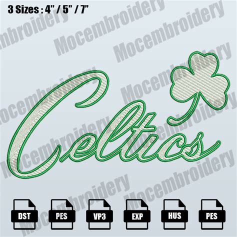 Boston Celtics Logo Embroidery Design NBA Teams Embroidery Inspire