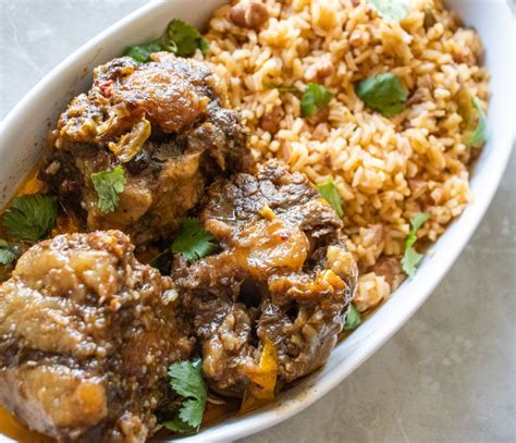 Dominican Oxtail Stew With Rice Oxtail Recipes Oxtail Stew Dominican Oxtail Recipe