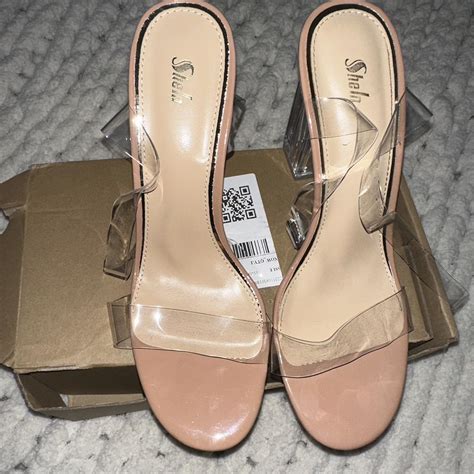 Clear Nude Heels With Straps Never Worn Just Tried Depop