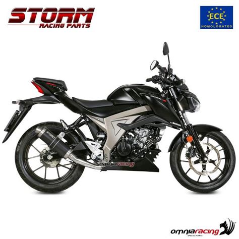 Full System Homologated Storm Gp Black Steel Exhaust For Suzuki Gsxr