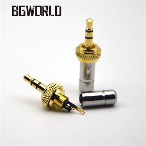 BGWORLD 3 5 Mm 1 8 Gold Plated Stereo Jack 3 Poles Connector Plugs