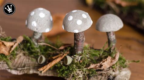 Diy Herbstdeko Selbermachen Pilze Aus Beton Herbstliche Tischdeko