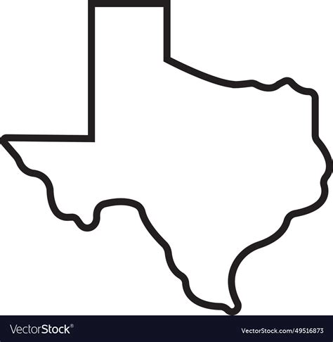 texas map  icon isolated royalty  vector image