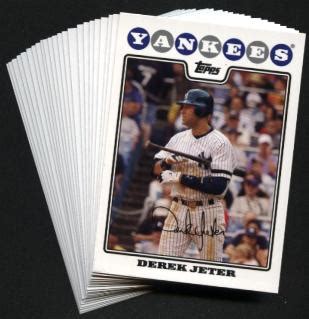 2008 Topps New York Yankees Baseball Cards Team Set