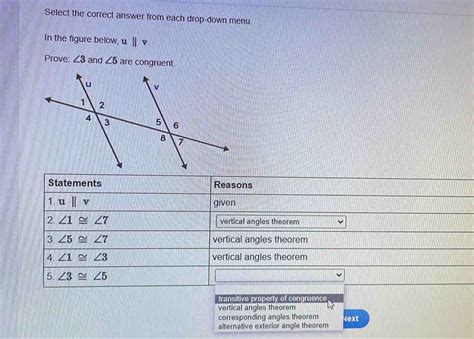 Select The Correct Answer From Each Drop Down Menu In The Figure Below