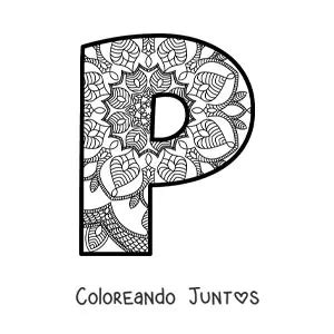 Dibujos De Mandalas De Letras Para Colorear Gratis Coloreando Juntos