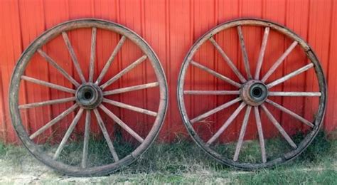 VINTAGE Antique WOODEN WAGON WHEELS~HUGE WHEELS~ - for Sale in ...