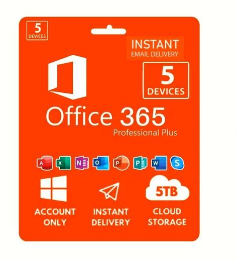 Lifetime Acesse Office 365 Pro Plus 1TB Onedrive Storage For Etsy