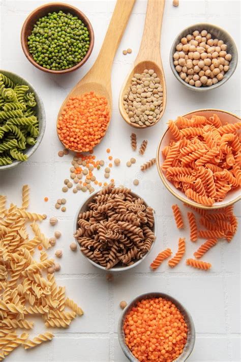 A Variety Of Fusilli Pasta From Different Types Of Legumes Gluten Free