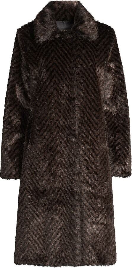 Donna Karan Faux Fur Topper Coat Shopstyle