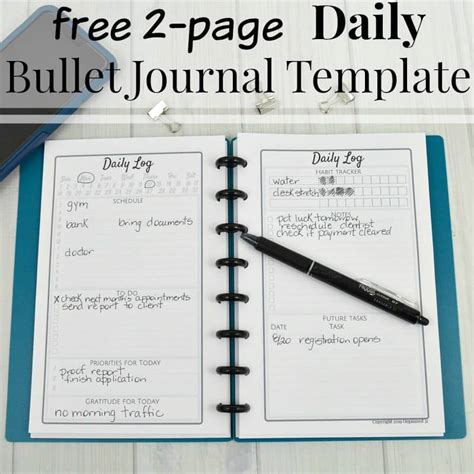 Daily Bullet Journal Template