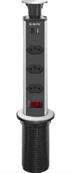 Torre De Tomada Multiplug Usb Usb C Embutir Mesa Bancada Booglee